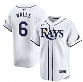 Men's Tampa Bay Rays #6 Taylor Walls White Home Limited Stitched Baseball Jersey Dzhi,baseball caps,new era cap wholesale,wholesale hats
